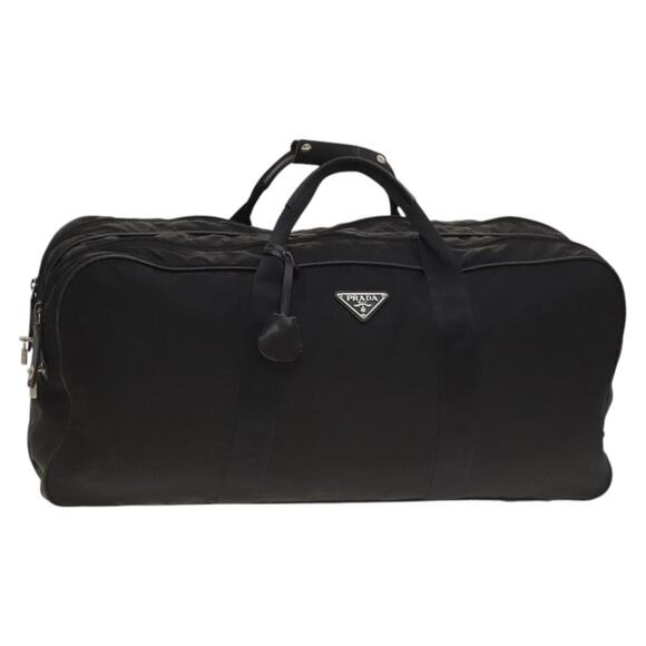 PRADA Boston Bag Nylon Black - Picture 1 of 9